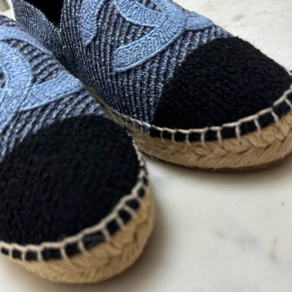 CHANEL 🩵 Espadrilles Blue Canvas size 37 - Picture 10 of 14